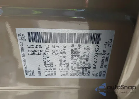 2025 Nissan Rogue Sv Fwd from USA, damaged, VIN 5N1BT3BA9SC793822